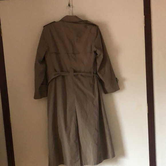 Woman’s fall VTG Y2k retro tan Misty Harbor trench fur Lined long coat - Picture 9 of 15